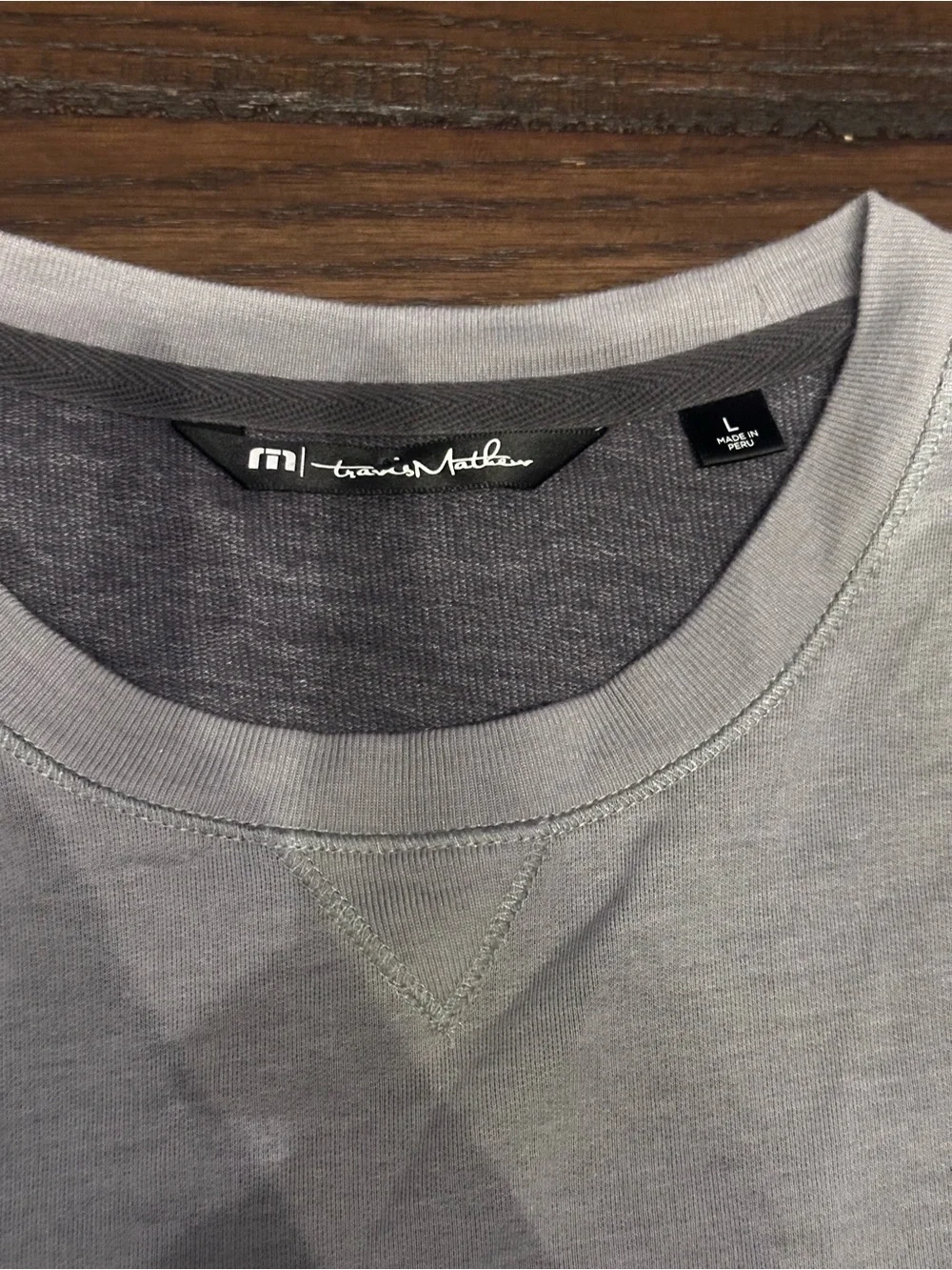 Travis Mathew Crew Neck Gray Long Sleeve Size Large